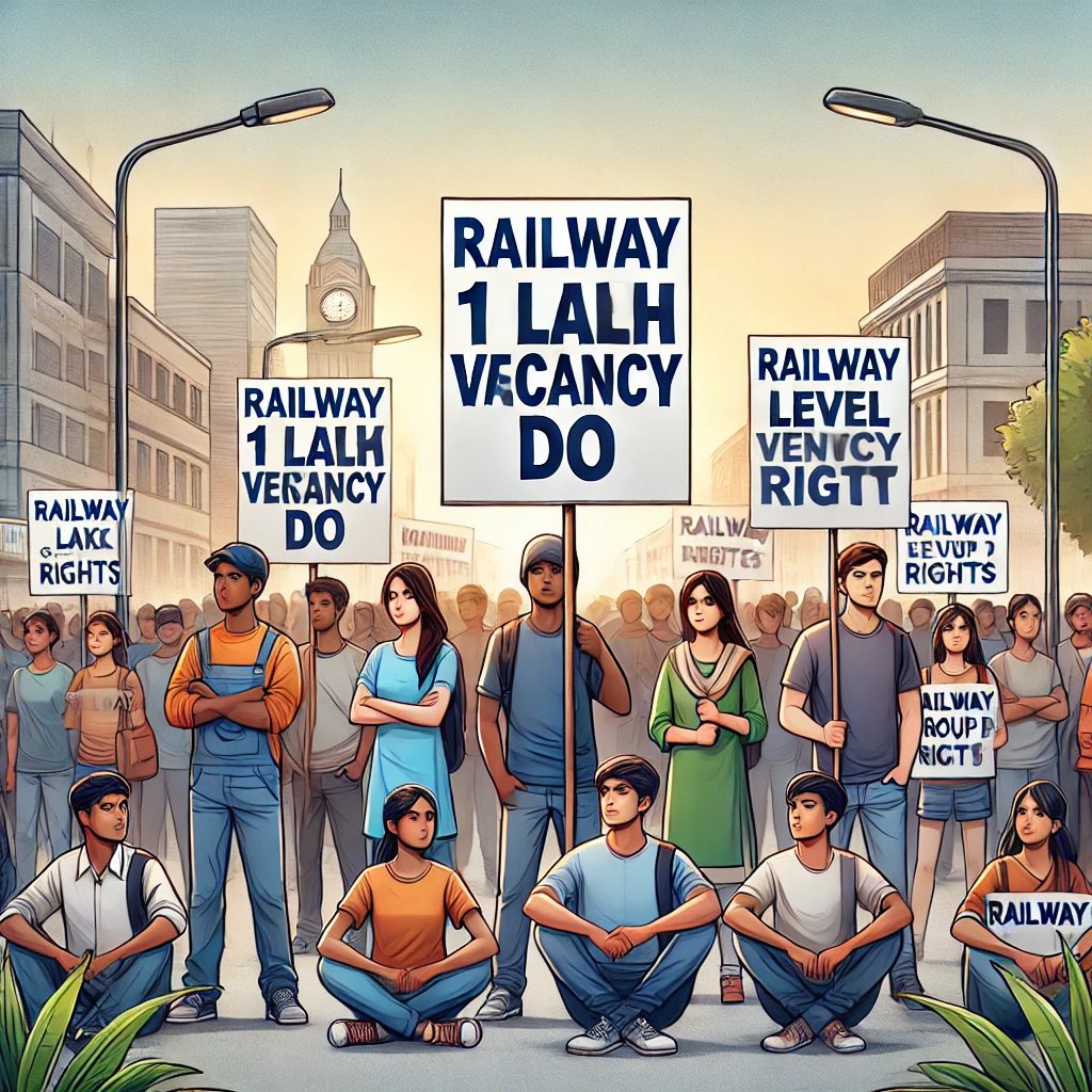 #RAILWAY_JAWAB_DO

छात्रों की मांगे वाजिब है, सरकार को मांगो पर विचार करना चाहिए।

1️⃣ Railway Calendar जारी हो।
2️⃣ Group D Vacancy बढ़ाई जाए।
3️⃣ Waiting List घोषित हो।
4️⃣ Exam Centre पास में दिया जाए।
5️⃣ धांधली पर सख़्त कार्रवाई हो।

#Railway_Reform