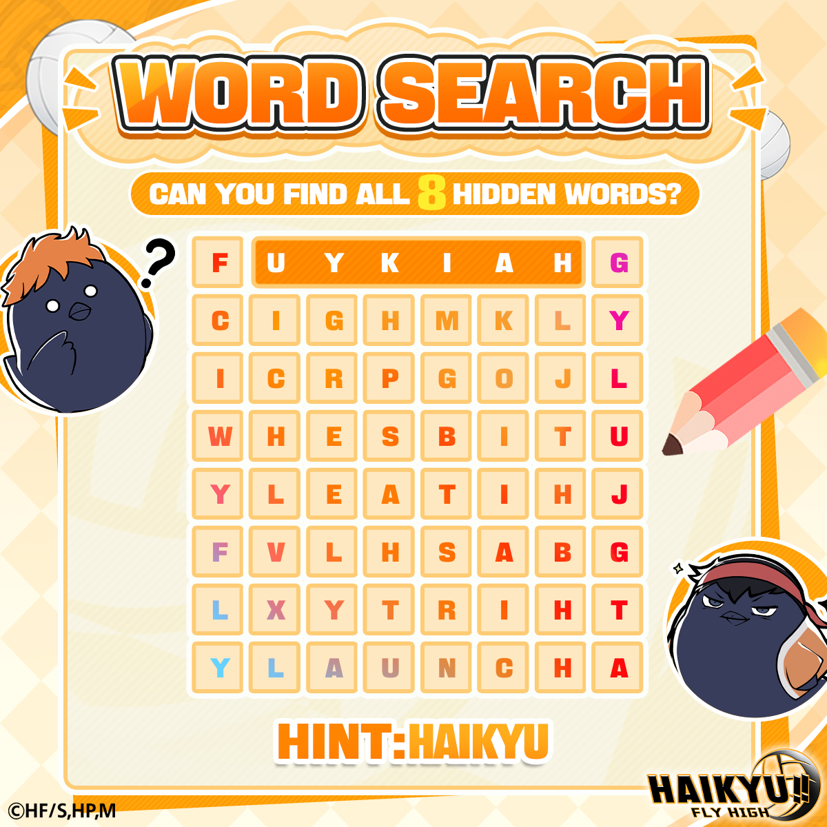 EN_HQflyhigh's tweet image. 🧠 A message lies within the grid.
There are 8 words waiting to be found.
Can you spot them all before the reveal?
🕵️♂️ The answer will be revealed tomorrow.
💬 Think you cracked it? Drop your guesses below! 👇
🔍 Note:
There are no other words in the grid besides these 8:…