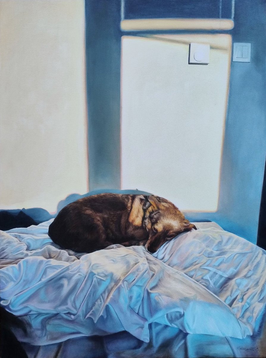 polmastersofart's tweet photo. Katarzyna Kaczmarek - Życie bywa (olej na płótnie, 100 x 70 cm), 2025. #PolishMastersofArt https://t.co/0nqufkqu2i