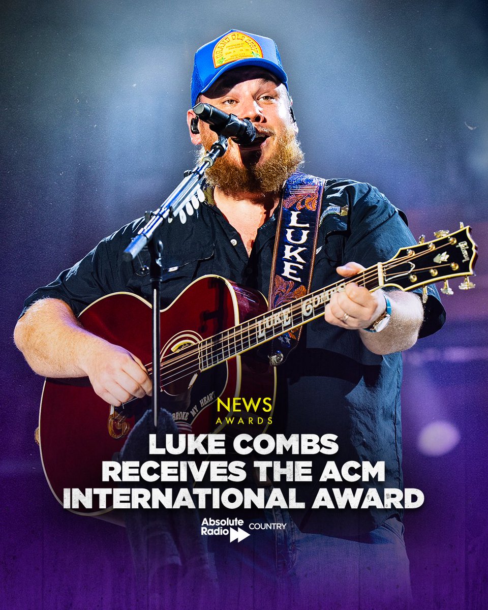 Huge congratulations to @LukeCombs! 

Luke has been awarded the ACM International Award by the @ACMAwards. It is presented to an artist for outstanding contributions to the growth of Country Music throughout the world. Come back and see us soon, Luke. ✌️ 🇬🇧