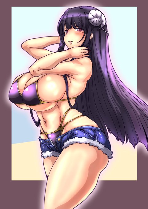 今日の日課は短パンビキニ水着アンジーさんです 