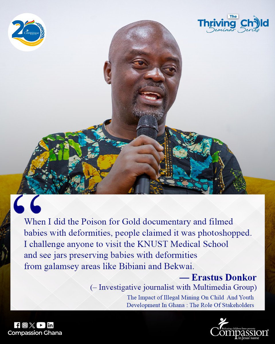 Compassionghan2's tweet image. It’s been almost a month since we held the flagship edition of The Thriving Child Seminar Series, which focused on the impact of galamsey on children and youth in affected communities.

Our panIt’s been almost a month since we held the flagship edition of The Thriving Child…