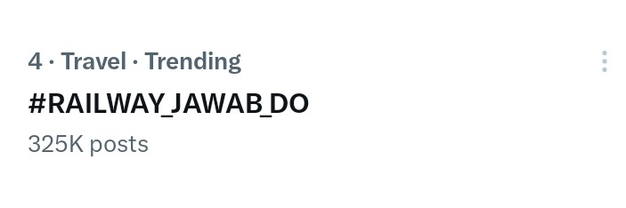 MahendraBajag's tweet photo. साथियों 325K 🔝 trending 
#RAILWAY_JAWAB_DO https://t.co/NcOo8IDF2g