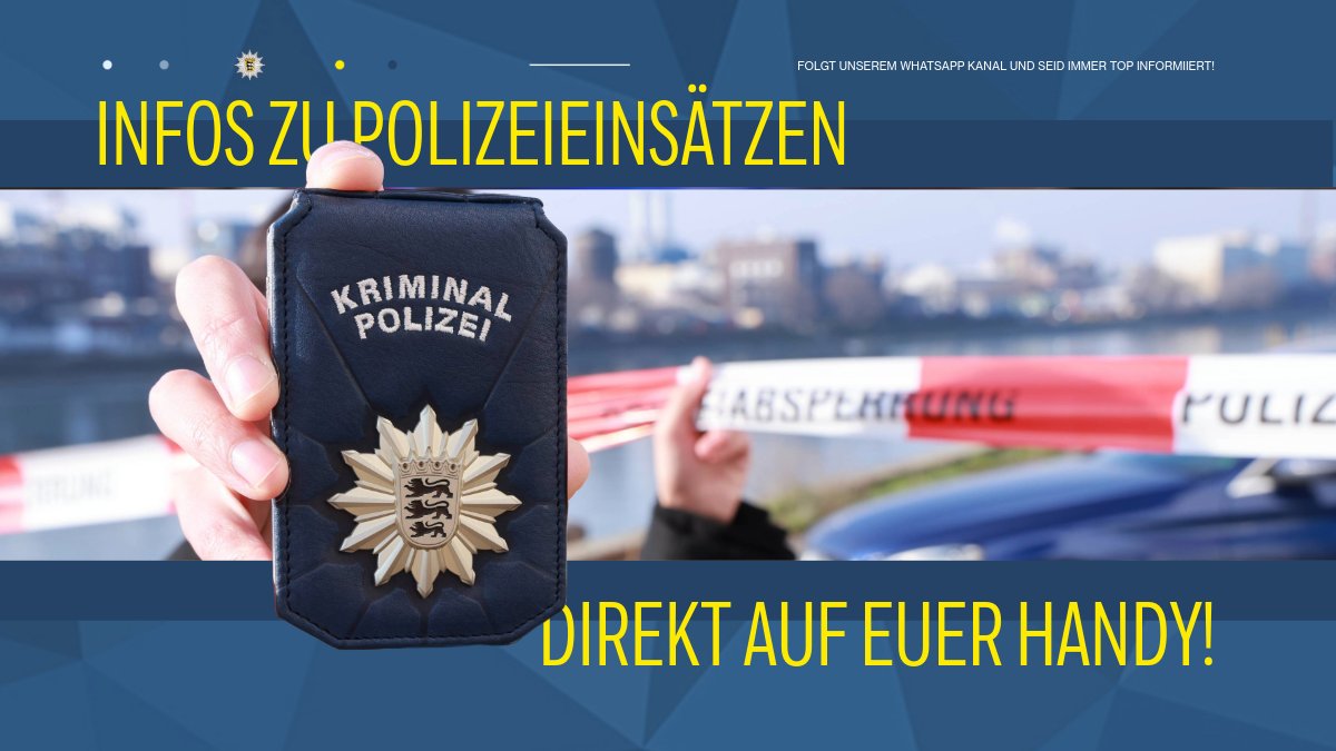 Große Einsätze, Unfälle oder Fahndungen? 
Wir sind vor Ort – und du jetzt auch! Abonniere unseren WhatsApp-Kanal für offizielle, geprüfte Infos aus Mannheim, Heidelberg &amp; Rhein-Neckar: whatsapp.com/channel/0029Vb… 
👉 Schnell. Direkt. Aus erster Hand.