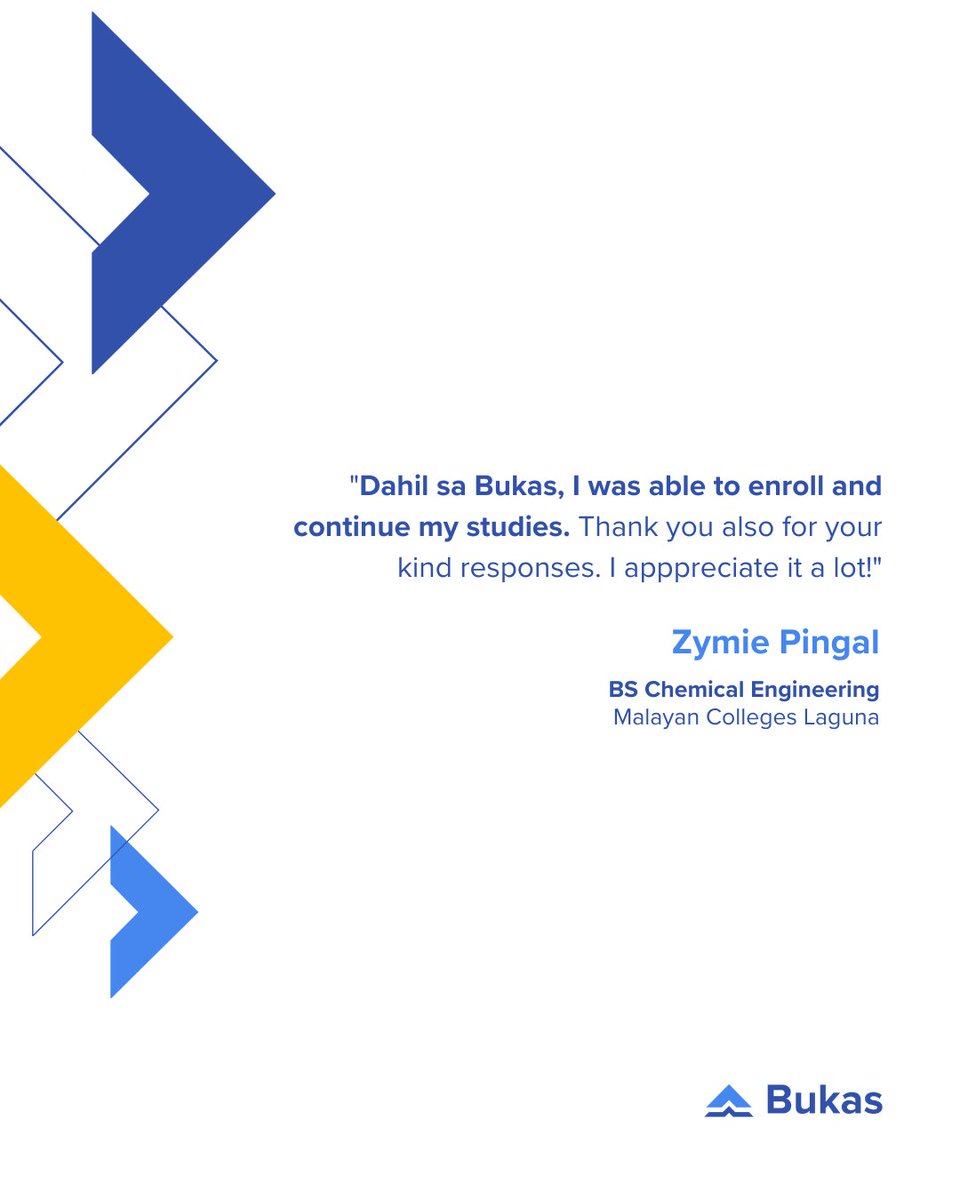 Dedicated student 🤝🏻 dedicated customer support channels

Sa pag-aaral at pangarap, 'di ka alone. Keep going with a Bukas student loan. Visit bukas.ph today!

#SayoAngBukas #MoreThanJustALoan