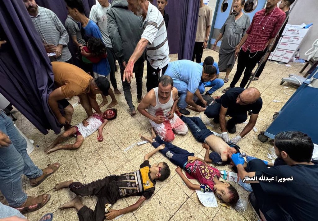 The israelis murder three more Palestinian children in an air strike on a family tent in Khan Younis while the occupants were simply sleeping