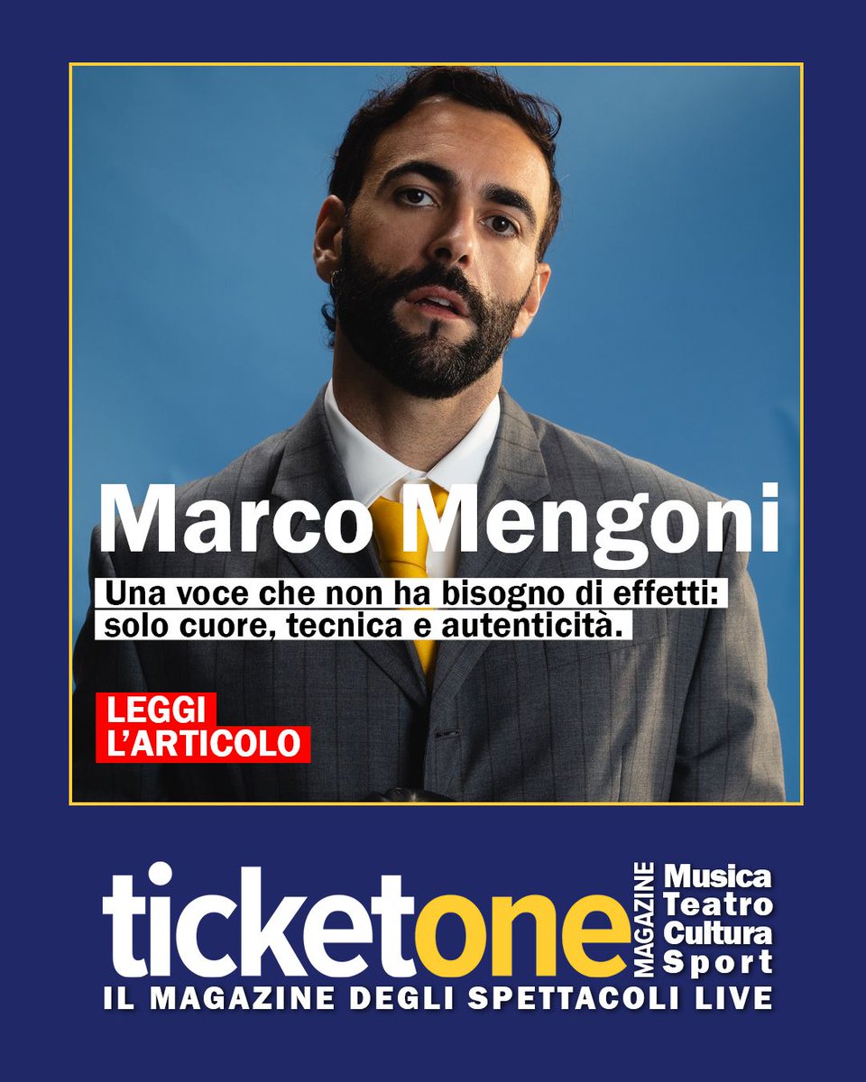 📣 Sono in arrivo le ultime date del tour di Marco Mengoni, lo show che ripercorre 15 anni di musica e traguardi straordinari: un viaggio tra emozioni, successi e un legame unico con il suo pubblico ✨ 

📰 Leggi l’articolo su TicketOne Magazine: buff.ly/wzJgj1r
