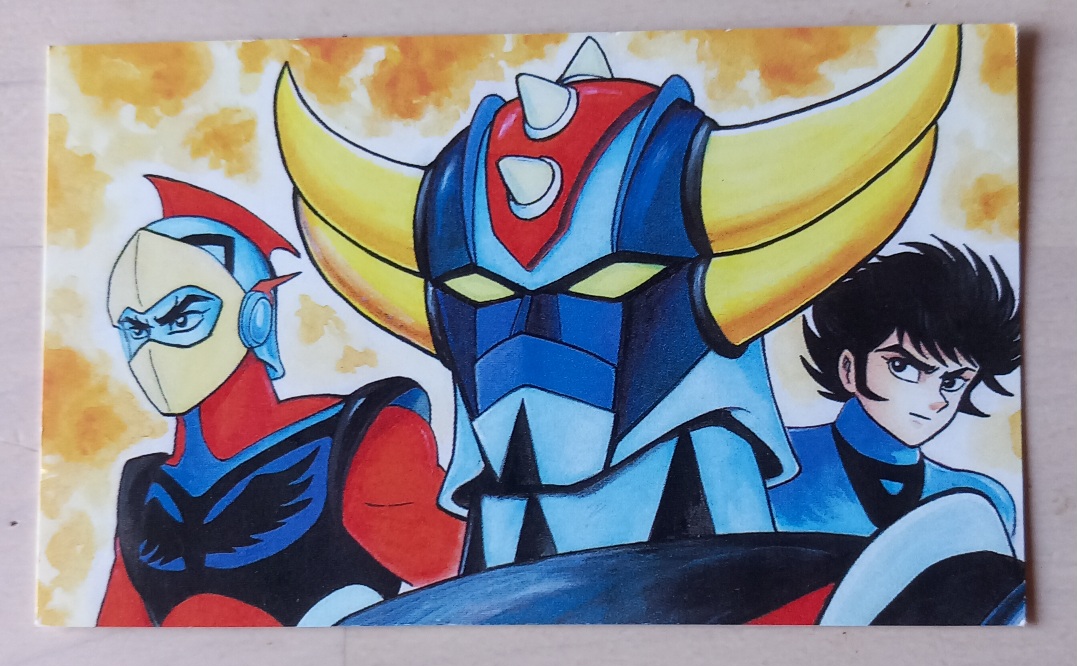 DavidCastel's tweet image. Sistemando i biglietti da visita ho ritrovato quello di Go Nagai che credevo perduto. #gonagai #goldrake #grendizer #manga #anime