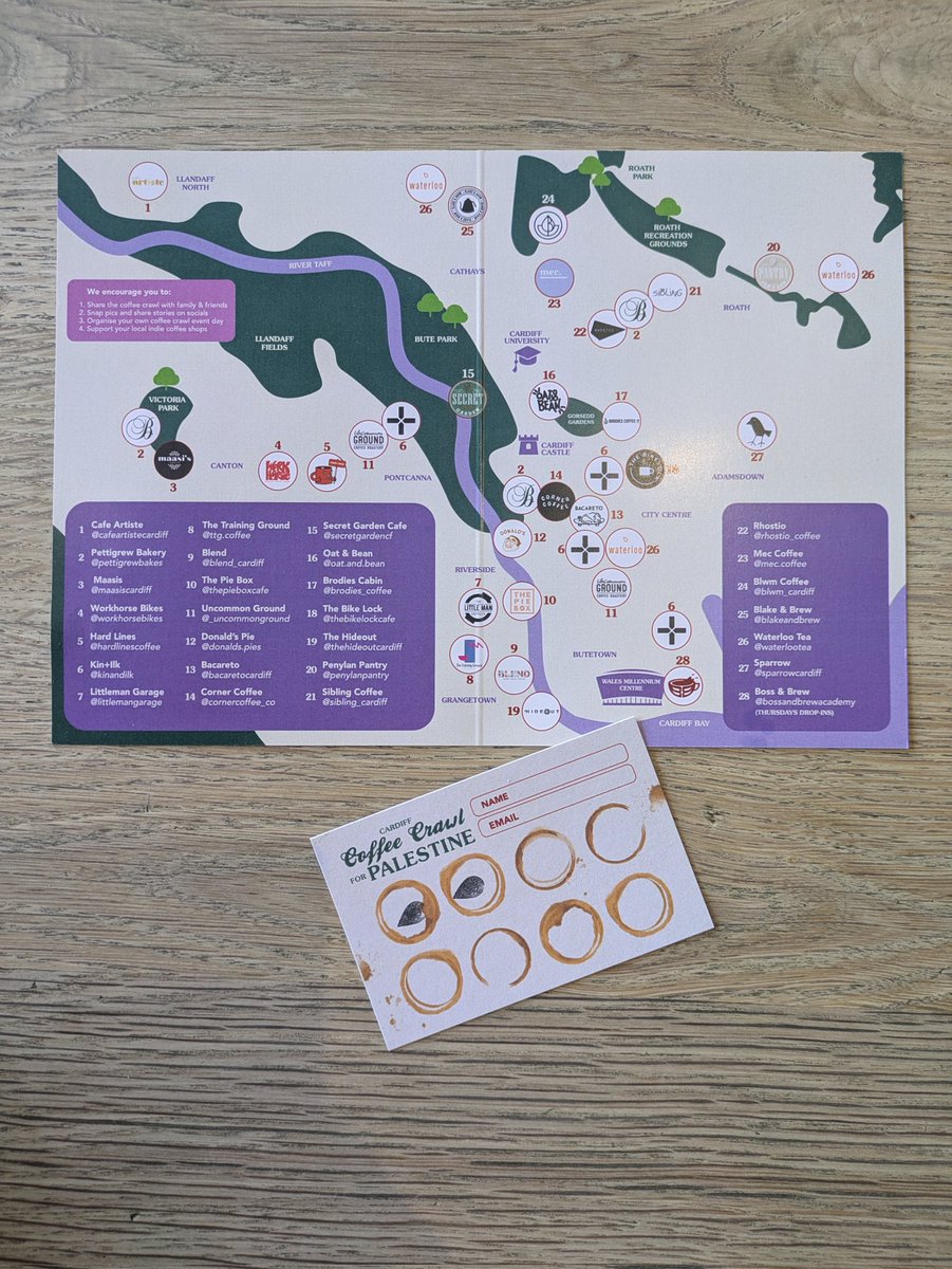 Just started my Coffee Crawl for Palestine at <a href="/waterlootea/">Waterloo Tea</a> - great Cardiff wide initiative running this July. Thanks to <a href="/bossandbrew/">Boss & Brew Academy CIC</a> for organising.