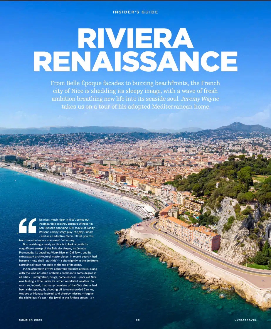 Explore Nice Côte d'Azur (@explorenca) on Twitter photo 🌍Le magazine Ultratravel met #Nice06 à l’honneur dans son article « Riviera Renaissance »
Panoramas contrastés & art de vivre niçois… Une vitrine idéale pour séduire un public haut de gamme et globe-trotteur.
ℹ️urlr.me/BPRhgc
<a href="/JS_Martinez/">J-Sébastien Martinez</a>
#ExploreNiceCotedAzur 🌍Le magazine Ultratravel met #Nice06 à l’honneur dans son article « Riviera Renaissance »
Panoramas contrastés & art de vivre niçois… Une vitrine idéale pour séduire un public haut de gamme et globe-trotteur.
ℹ️urlr.me/BPRhgc
<a href="/JS_Martinez/">J-Sébastien Martinez</a>
#ExploreNiceCotedAzur
