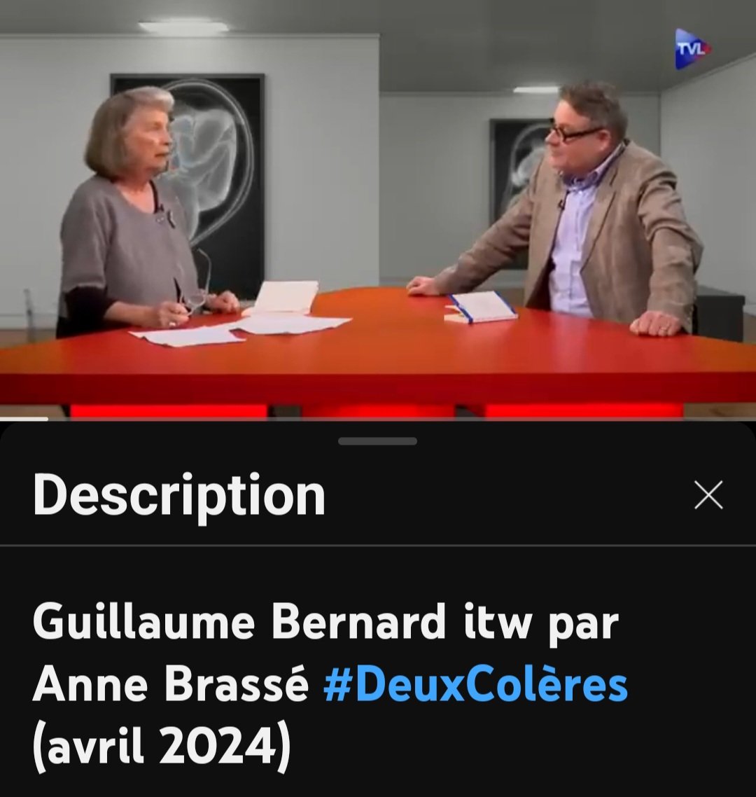 GB_GBernard's tweet image. Nouvelle vidéo sur ma chaine YT où je suis interrogé par Anne #Brassié sur @tvlofficiel à propos de mon livre "Deux colères fracassées dans l'ignorance" paru aux éditions de @LHomme_Nouveau. 
#DeuxColères 
⬇️ 
youtu.be/IN-BrFw_tAA?si…