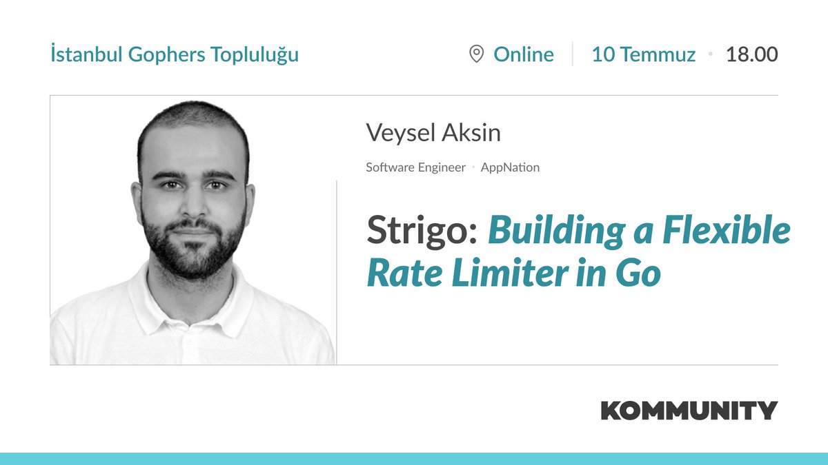 Kimler "Strigo: Building a Flexible Rate Limiter in Go" etkinliğine katılıyor? 🤩

AppNation ekibinde Software Engineer olarak çalışan <a href="/veyselaksinn/">Veysel Axin 💻</a>, deneyimlerini paylaşmak üzere bu akşam 18.00'de online olarak bizimle olacak.

kommunity.com/istanbul-gophe…