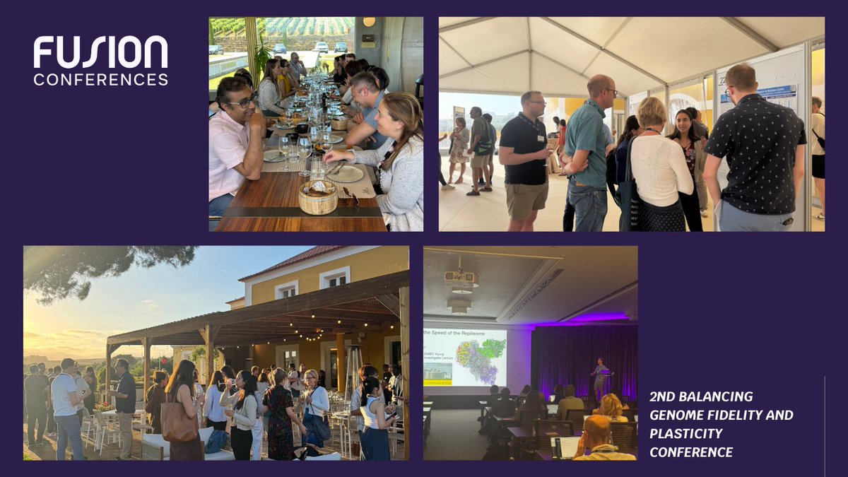Fusion_Conf's tweet image. DAY 3 ROUND UP 💜🧬
From insightful presentations and a lively poster session to a wine tasting followed by a spectacular gala dinner overlooking the Portuguese countryside… today at #BGFP25 had it all!
Cheers to great science and even greater company.
#FusionDNA…