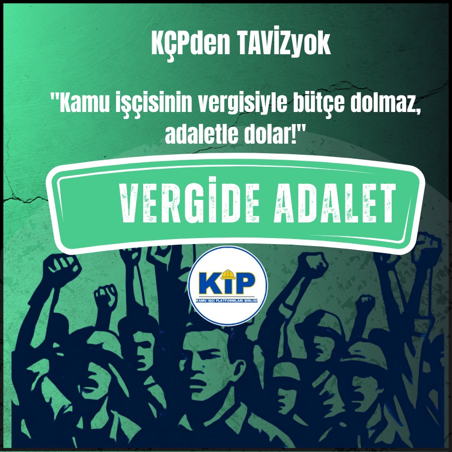 Vergide Adalet olmadan,
KÇPden TAVİZyok  🔻