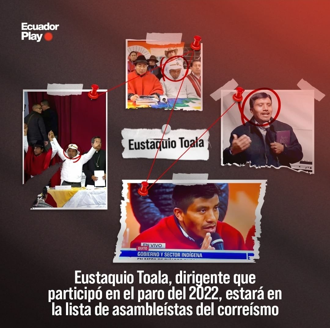 Eustaquio Toala, uno de los líderes de los ataques terroristas contra Quito en Octubre/19  y Junio/22 y asambleísta correista, es también quien apoya el proyecto de ley para legalizar la PED0FILIA propuesto por el violador Santiago Diaz, asambleísta correista. Socio de Iza además