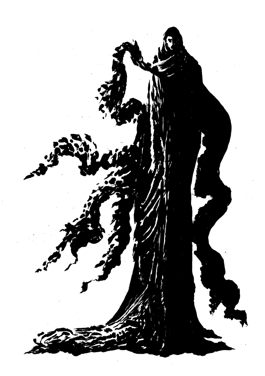 Sorceress. Ink on paper. #characterdesign #illustration #fantasy #fantasyart #darkfantasy