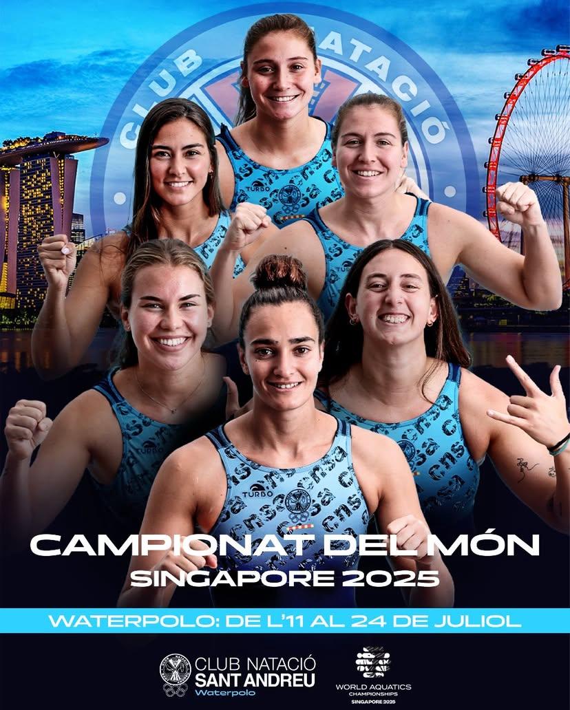 🎌🌊 Comença el Mundial d’Esports Aquàtics de Singapur 2025!

Des del CNSA estem orgullosos de veure-hi 3 nedadors, 1 tècnic i 7 waterpolistes formats al club competint al màxim nivell 💪💙

Sort, equip!