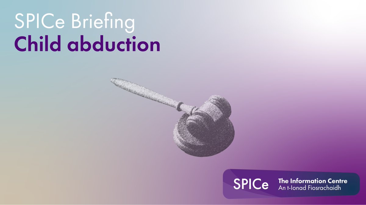 SPICe_Research's tweet image. Our latest briefing describes the law on child abduction as it applies to children usually living in Scotland. Abduction by a parent or family member is the primary focus of this briefing: ow.ly/XYal50Wnsk4