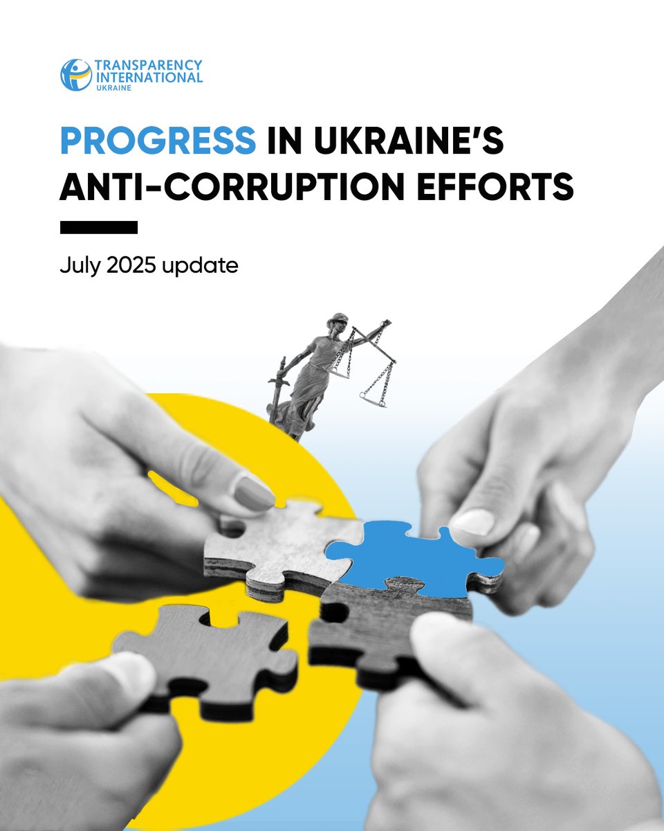 TransparencyUA's tweet image. TI Ukraine and the @BaselInstitute prepared an updated report on Ukraine’s progress in the fight against corruption on the occasion of the 4th Ukraine Recovery Conference. 🇺🇦🇮🇹
It analyzes the measures taken to strengthen Ukraine’s anti-corruption ecosystem for the period from…
