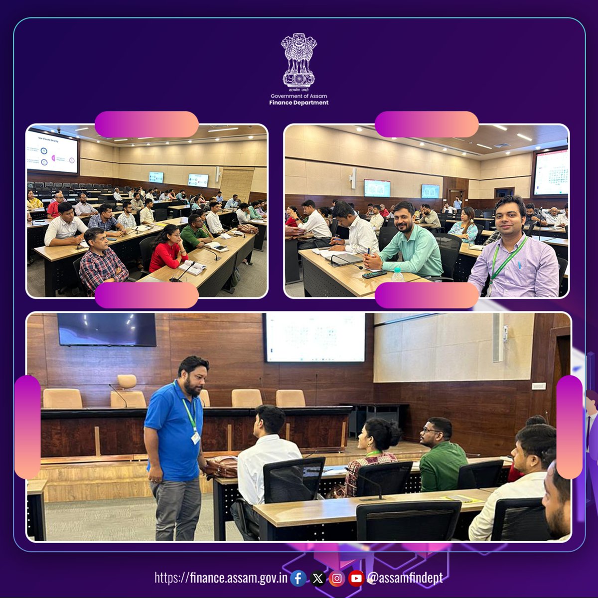 AssamFinDept's tweet image. A training on 'Smart Slides: PowerPoint Essentials in Finance Presentations' was held today at Janata Bhawan. In-house Sr. Graphic Designer Avimanyu Phukan shared insights during the session that was attended by Finance Department officials.
#CapacityBuilding #FinanceTraining