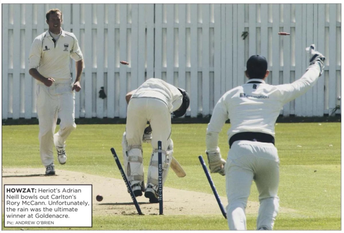 Scottish Cricket Past Present and Future (@scottycricket) on Twitter photo The big man <a href="/Neillo_7/">Adrian Neill</a> in <a href="/HeriotsCricket/">Heriot’s Cricket Club</a> colours bowls out <a href="/CarltonCricket/">Carlton CC</a> #RoryMcCann The big man <a href="/Neillo_7/">Adrian Neill</a> in <a href="/HeriotsCricket/">Heriot’s Cricket Club</a> colours bowls out <a href="/CarltonCricket/">Carlton CC</a> #RoryMcCann