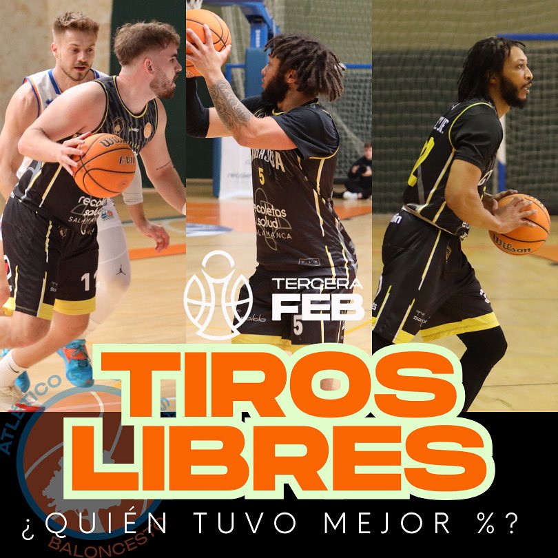 💪 Estos son los TOP 3 jugadores del Recoletas Salud Carbajosa con mejor porcentaje desde la línea de tiros libres.
Siempre concentrados, siempre fiables. 🏀🔥

👀 Ahora te toca a ti:
📊 ¿Quién crees que ha sido el más letal?
Te leemos en respuestas
🏅🙌