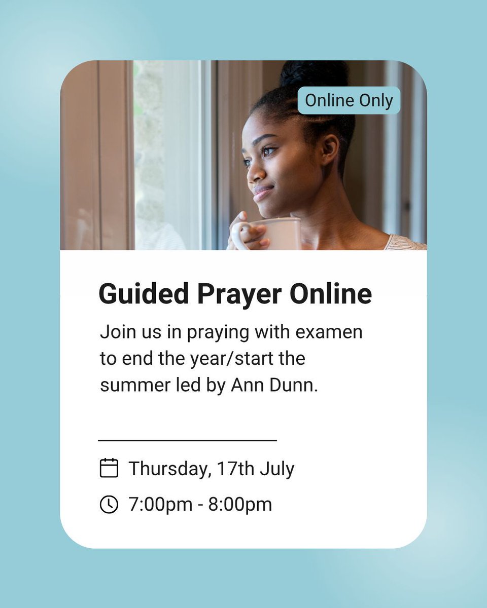 londonjesuit's tweet image. “The guides were welcoming, and their questions really helped.” One of our past participants said this about Guided Prayer session.
Final session before the summer → buff.ly/18uZZaT
🗓️ Thursday, 17 July
🕣 7-8 pm
✨ Online | Open to all
#GuidedPrayer