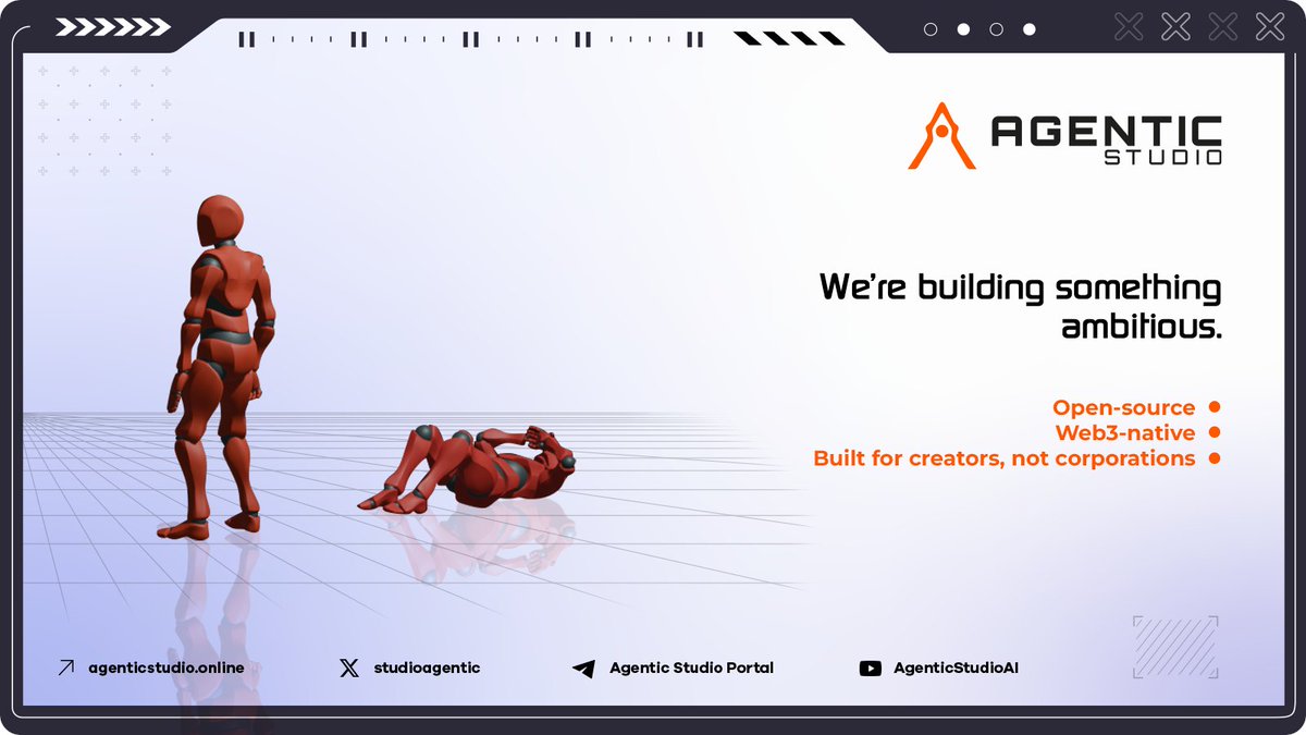 studioagentic's tweet image. We’re building something ambitious.

• Open-source
• Web3-native
• Built for creators, not corporations

If you’re reading this, you’re early.
If you’re excited, you’re Agentic.

Follow us. Join the movement. #AGENTIC