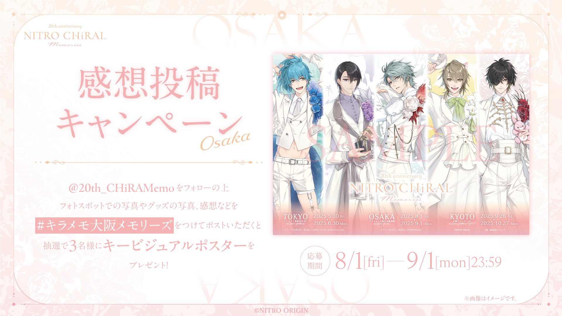 キラメモ NITRO CHiRAL Memories 20th 入場者特典 20th anniversary NITRO CHiRAL Memories 限定グッズ引換券の