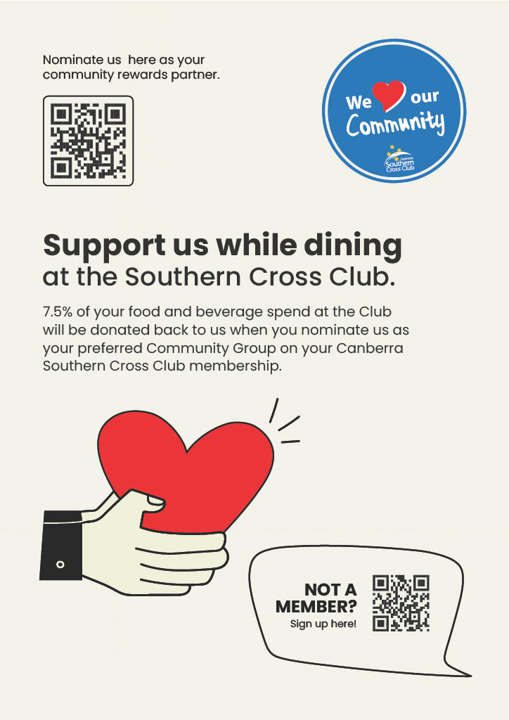 SquashACT's tweet image. 🥳Great news, Squash ACT community! Squash ACT is thrilled to join the Canberra Southern Cross Club (CSCC) Community Rewards Program for 2025/2026! 🤝CSCC members can nominate Squash ACT as their preferred community group and help us earn 7.5% of their food and drink spending ⭐️