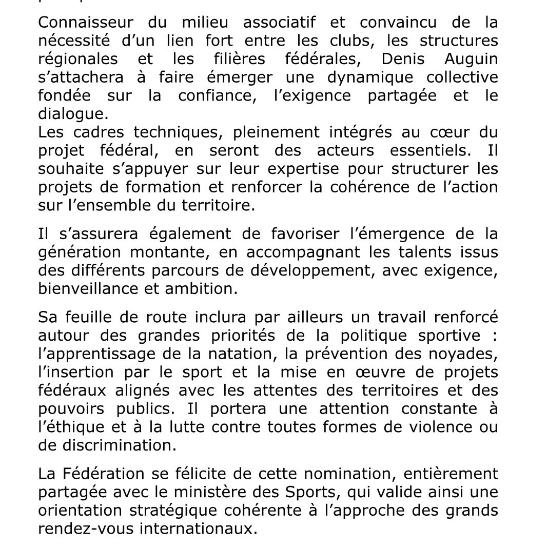 gsezionale's tweet photo. Enfin la fédération a son nouveau DTN. 

Je suis extrêmement satisfait que la candidature de Denis AUGUIN ait été retenue par le Ministère. 
C’est le choix de la raison mais aussi de la sagesse ! https://t.co/foSn6ZLrA4