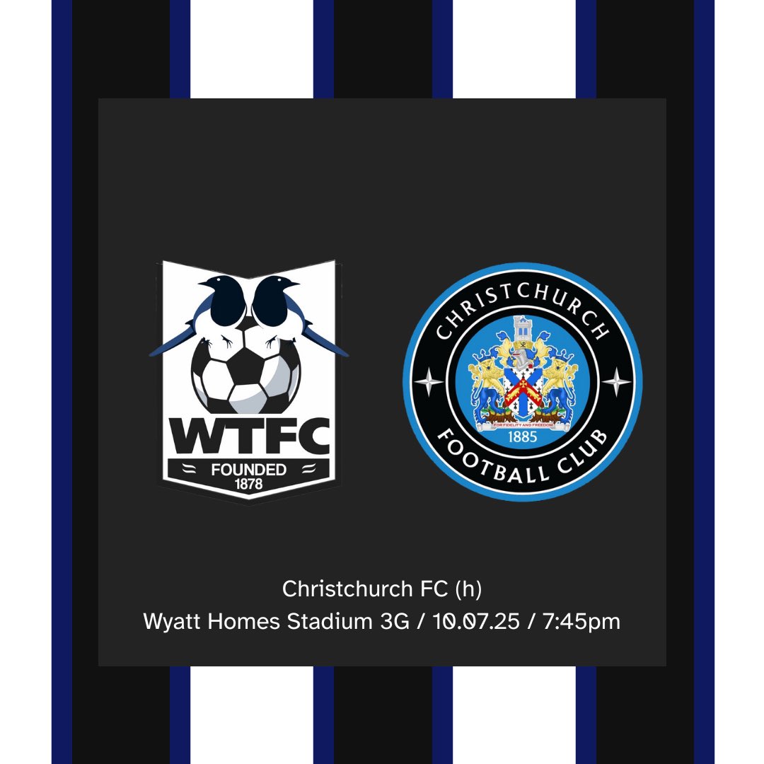 Wimborne Town FC (@wimbornetownfc) on Twitter photo WE’RE BACK! 🙌
Join us at the Wyatt Homes Stadium 3G tonight for our first pre-season fixture, when we take on <a href="/ChristchurchFC_/">Christchurch FC</a> in the Gerry Page Trophy!
As this fixture is taking place on the 3G pitch, it is FREE ENTRY to all! Please ignore any previous versions of this post WE’RE BACK! 🙌
Join us at the Wyatt Homes Stadium 3G tonight for our first pre-season fixture, when we take on <a href="/ChristchurchFC_/">Christchurch FC</a> in the Gerry Page Trophy!
As this fixture is taking place on the 3G pitch, it is FREE ENTRY to all! Please ignore any previous versions of this post