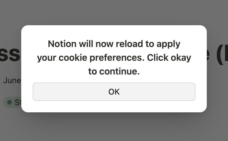 ankurb's tweet image. Why is @NotionHQ the only app/website that "needs to reload" to apply cookie settings? It's an annoyance that I can remember being present forever in Notion. @ivanzhao @akothari
Every other app deals with client-side state management for cookie preferences just fine. 🤷🏽♂️