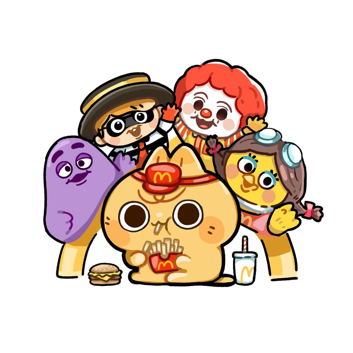 19meow_'s tweet image. 其實我也是牢友，麥當牢友ദ്ദി（• ˕ •  )