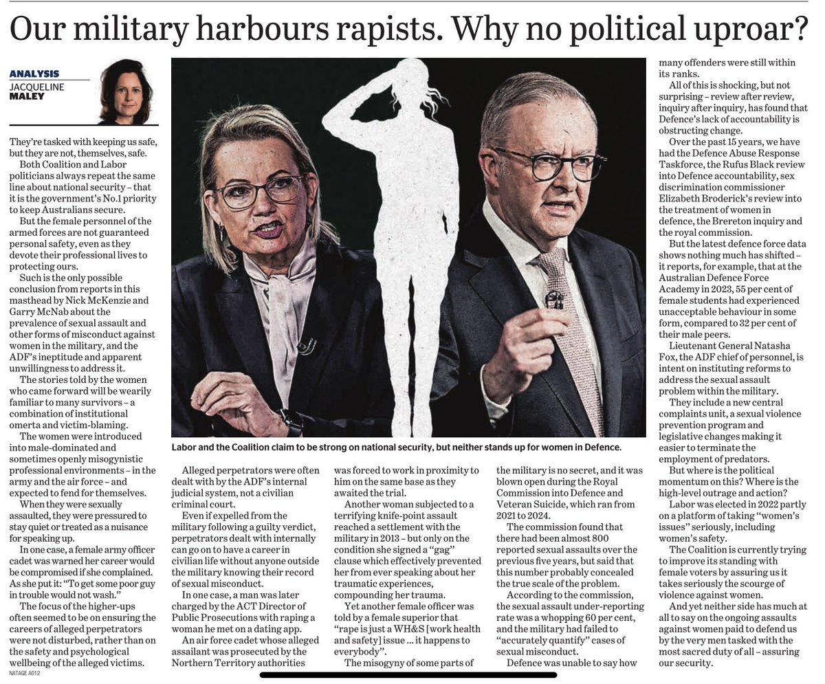 Ozwimmsrights's tweet image. The recent investigation of the ADF by The Age journalists uncovered disturbing information. But will anything change?