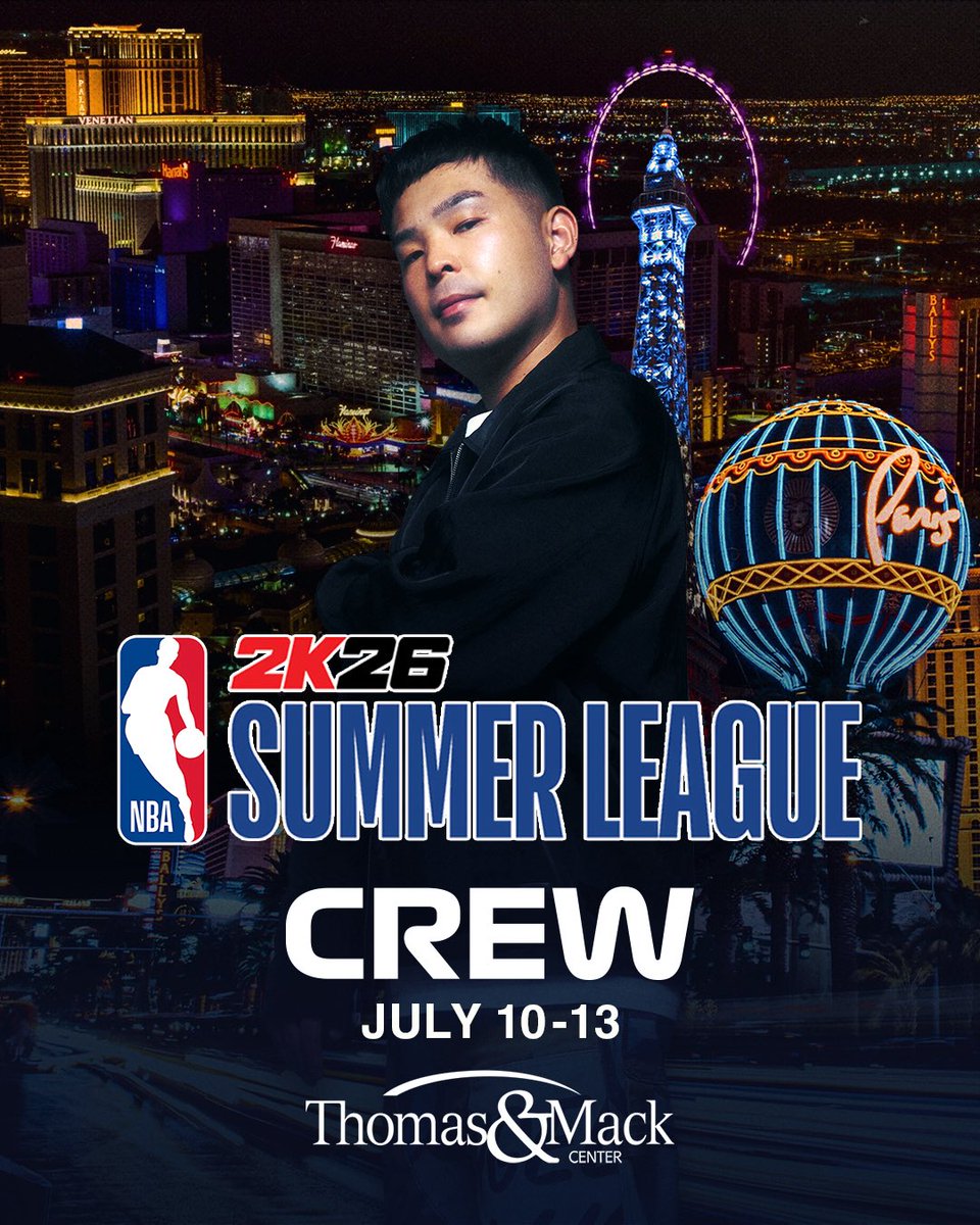 AyeYoCrew's tweet photo. what time is it?
It’s Game Time, woo!😤📣🏀

I’ll Djing at @NBASummerLeague 

NBA 2K26 Summer League

◼️SCHEDULE

NBA 2K26 Summer League: July 10-13

at Thomas &amp; Mack Center

Thank you for the opportunity 🤝🏻 @DjJoeGreen https://t.co/SHeWZmbfZm