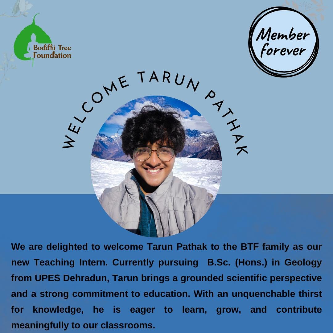 ngobtf's tweet photo. Welcome Tarun Pathak to the BTF family 📘
We’re glad to have his passion and curiosity on board

#boddhitreefoundation #teambtf #teachingintern https://t.co/iIRDruNZqu