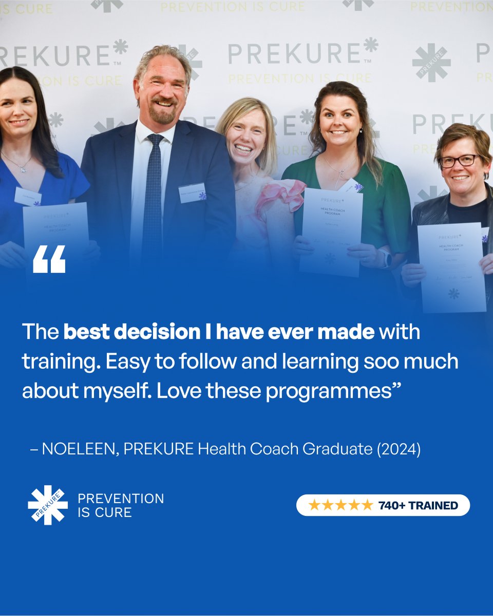 We train Masterful Health Coaches
740+ trained and counting.
#preventioniscure