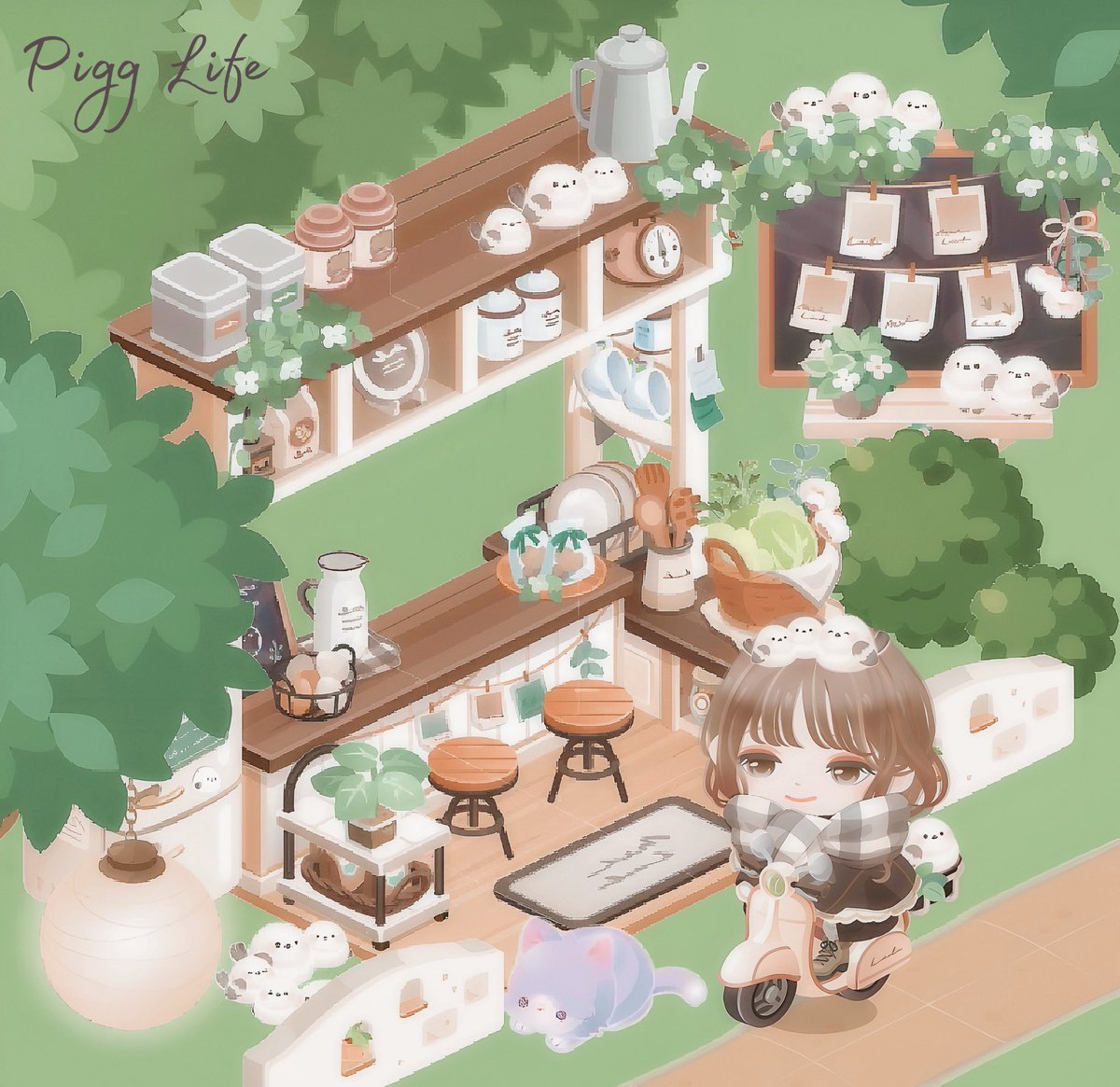 chitosecozy's tweet image. フォロワーさんのお庭写真が可愛くて
やってみたくなったので
#ピグライフ 始めてみました
しまえながとスクーター可愛い♡