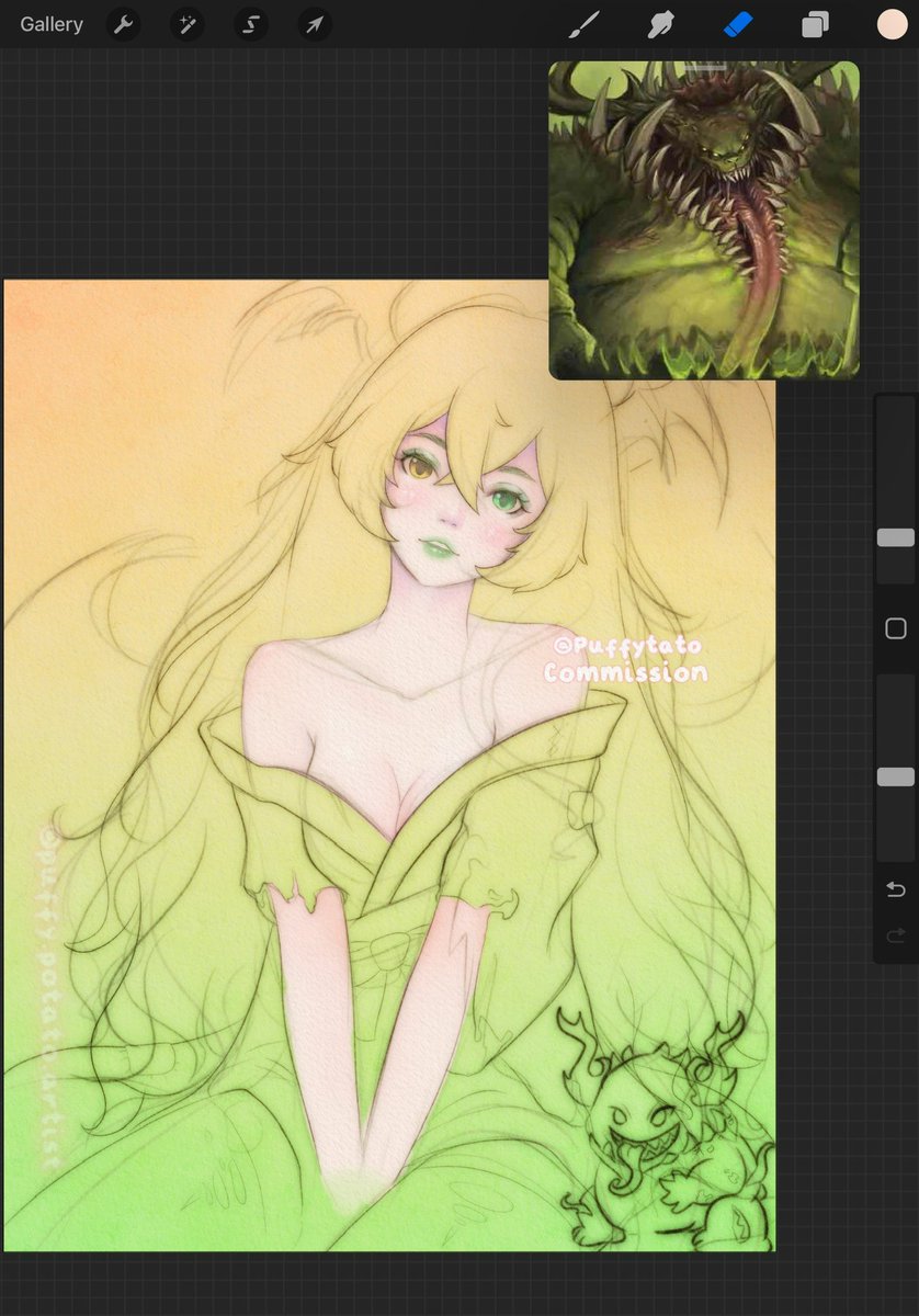 Puffytato's tweet image. 💚Evil Puffy #WIP💛

With a lil chibi nurgle on the corner 😋