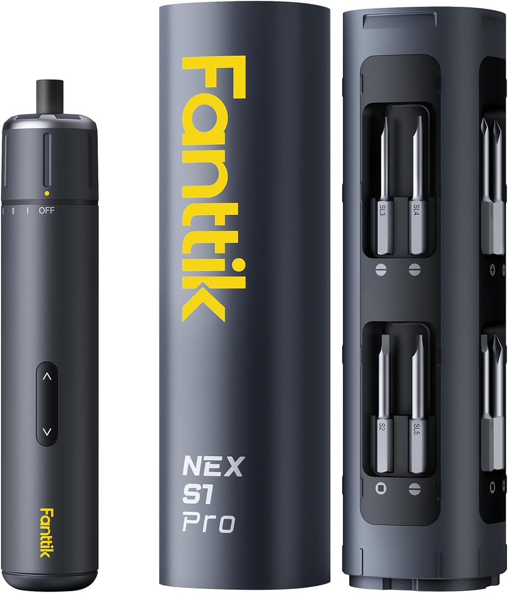 Fanttik S1 Pro 3.7V Electric Screwdriver, Power Screwdriver, 16 S2 Steel Bits, 3 Torque Settings, Max 6 N.m, 2000mAh Battery, LED Light, 1/4''Hex, Ideal Tool for Furniture, Gaming PC !

$59.98 (WAS $99.99)

amazon prime leads!

amzn.to/44F2EBw #ad