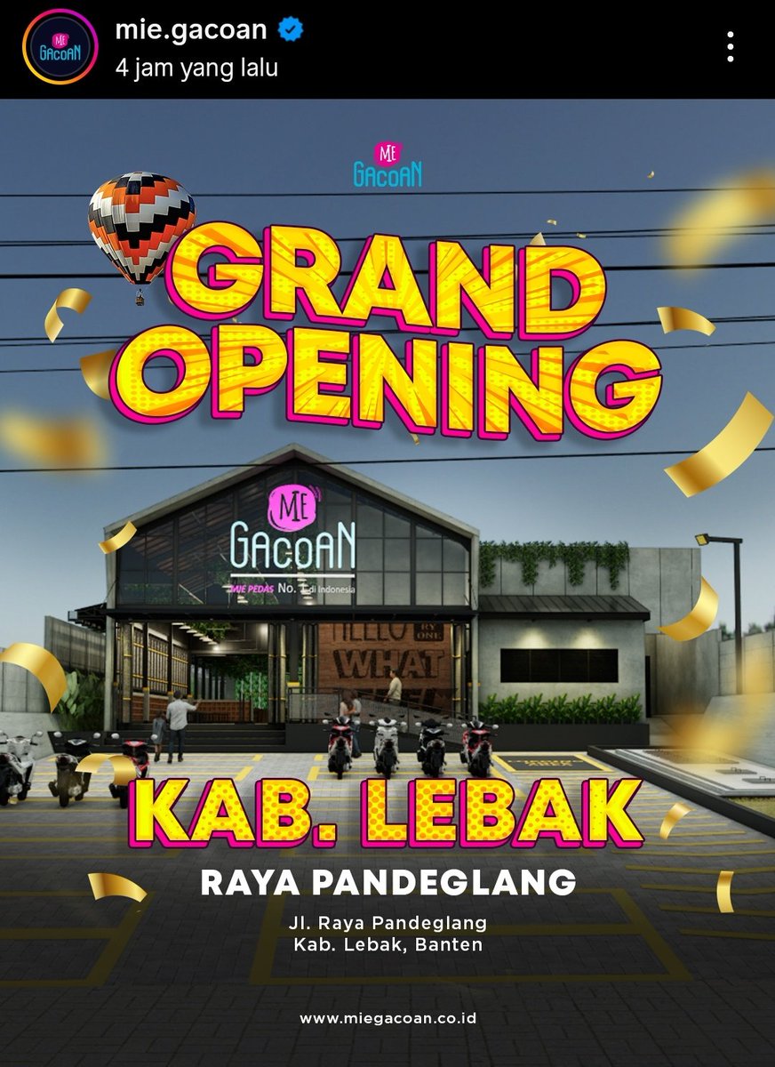 IMO, orang-orang in another city mungkin udah pada bosen.
Tapi di kampung gue baru buka 😅.
.
Please beri tepuk tangan yang gemuruh 🤣