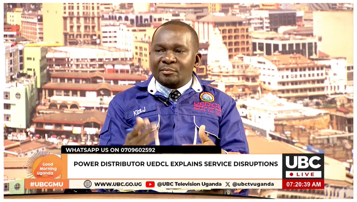 Uganda Electricity Distribution Company Ltd (@uedcltd) on Twitter photo LIVE on <a href="/ubctvuganda/">UBC UGANDA</a> with the <a href="/UEDCLSpox/">Jonan Kiiza</a>.
TUNE in for the latest: youtube.com/watch?v=O4DTcF…
#UEDCLinService #LightingUpYourWorld LIVE on <a href="/ubctvuganda/">UBC UGANDA</a> with the <a href="/UEDCLSpox/">Jonan Kiiza</a>.
TUNE in for the latest: youtube.com/watch?v=O4DTcF…
#UEDCLinService #LightingUpYourWorld