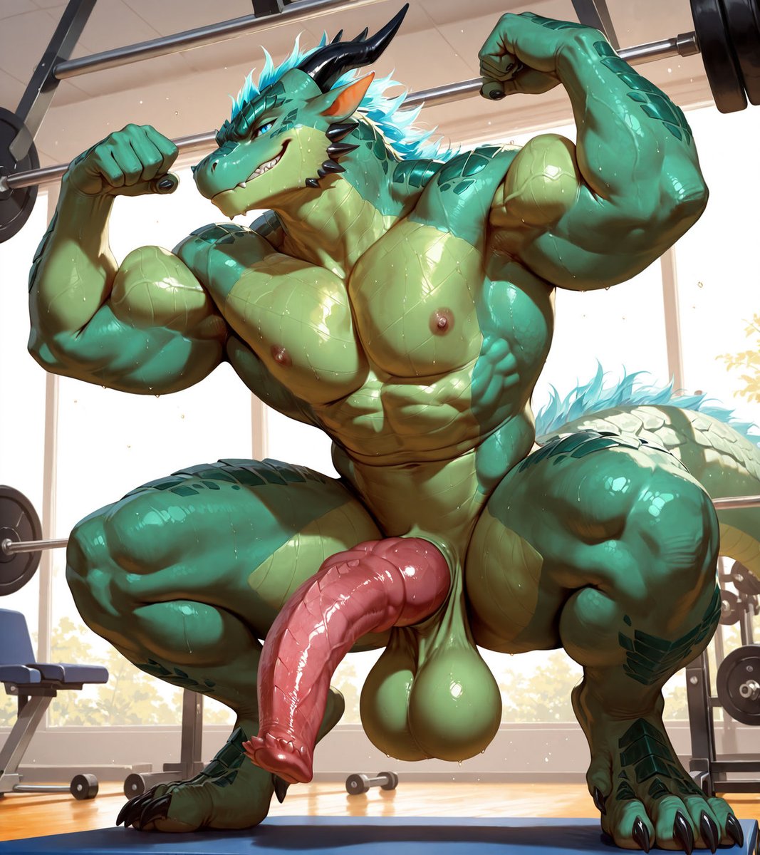 Tail Up, Mind Off

“Don’t just stare.”
“On your knees... and lift that tail, pup.” 

#aiart #rule34 #yiff #Dragon #aifurryart