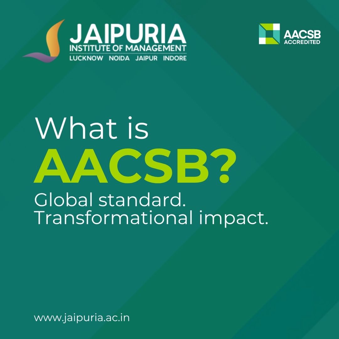 AACSB = Global gold standard in business education.
At Jaipuria, it means:
✅ Transformative learning
✅ Global recognition
✅ Career readiness

Because your future deserves nothing less than Limitless.
#JaipuriaMBA #GlobalMBA #MBAIndia #LeadershipEducation