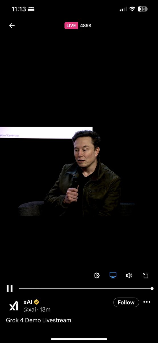 Grok 4 在所有学科的学术水平已经超过了博士级别，最早今年年底或者明年Grok 4将会有原创性的新的科学发现或者发明！