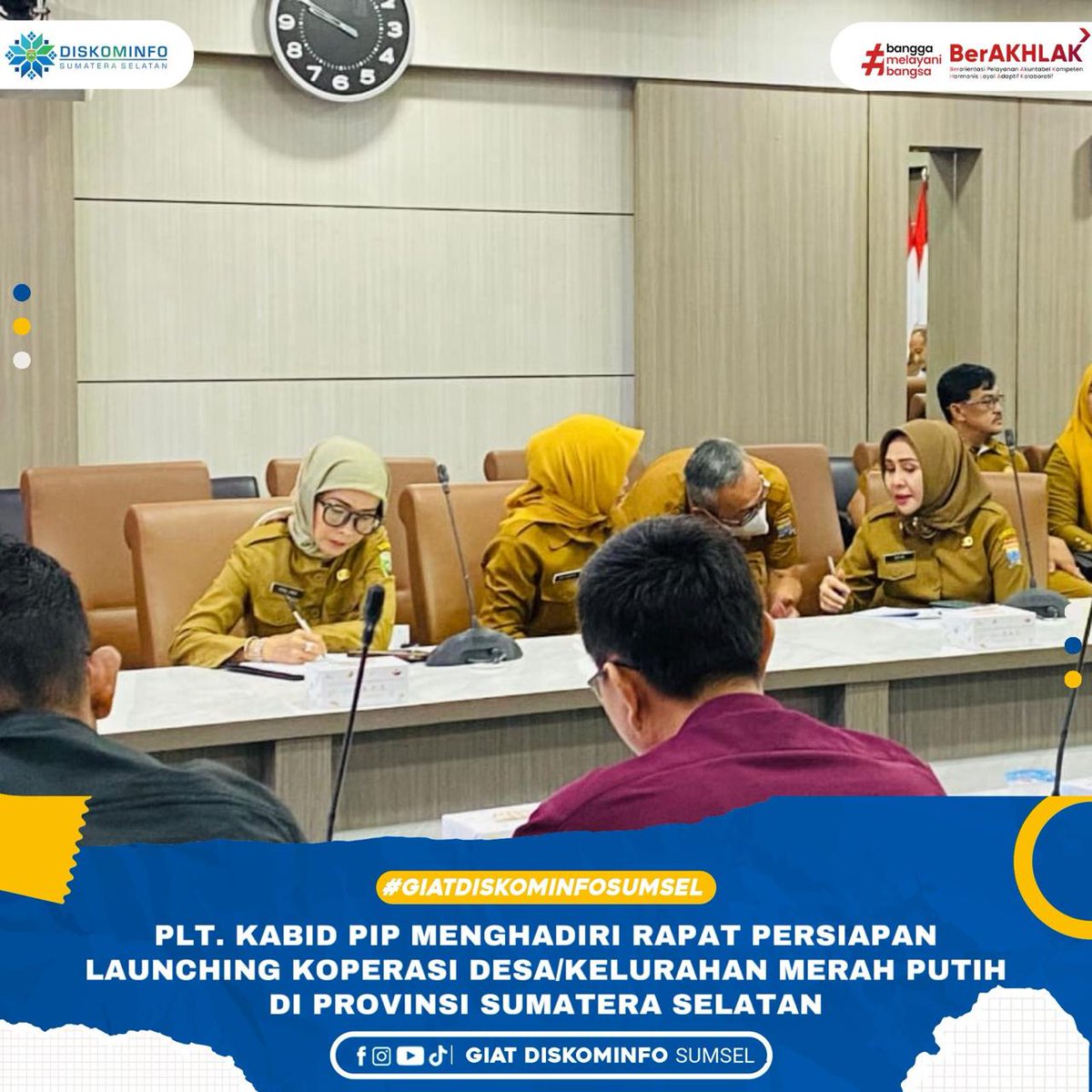 sumsel_maju's tweet photo. Kadis Kominfo Prov. Sumsel, Rika Efianti, SE, MM diwakili Plt. Kepala Bidang Pengelolaan Informasi Publik Rosa Linda S.H., M.H  menghadiri Rapat Persiapan Launching Koperasi Desa/Kelurahan Merah Putih di Provinsi Sumatera Selatan di Ruang Rapat Bina Praja Lantai 2 (8/7/2025) https://t.co/k9fWVbhlp1