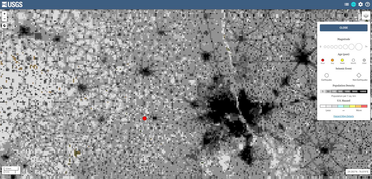 Sudhira's tweet image. Looks like a 4.5 magnitude earthquake to the west of Delhi about an hour ago. @archiplanner
Source: USGS - Latest Earthquakes earthquake.usgs.gov/earthquakes/ma…