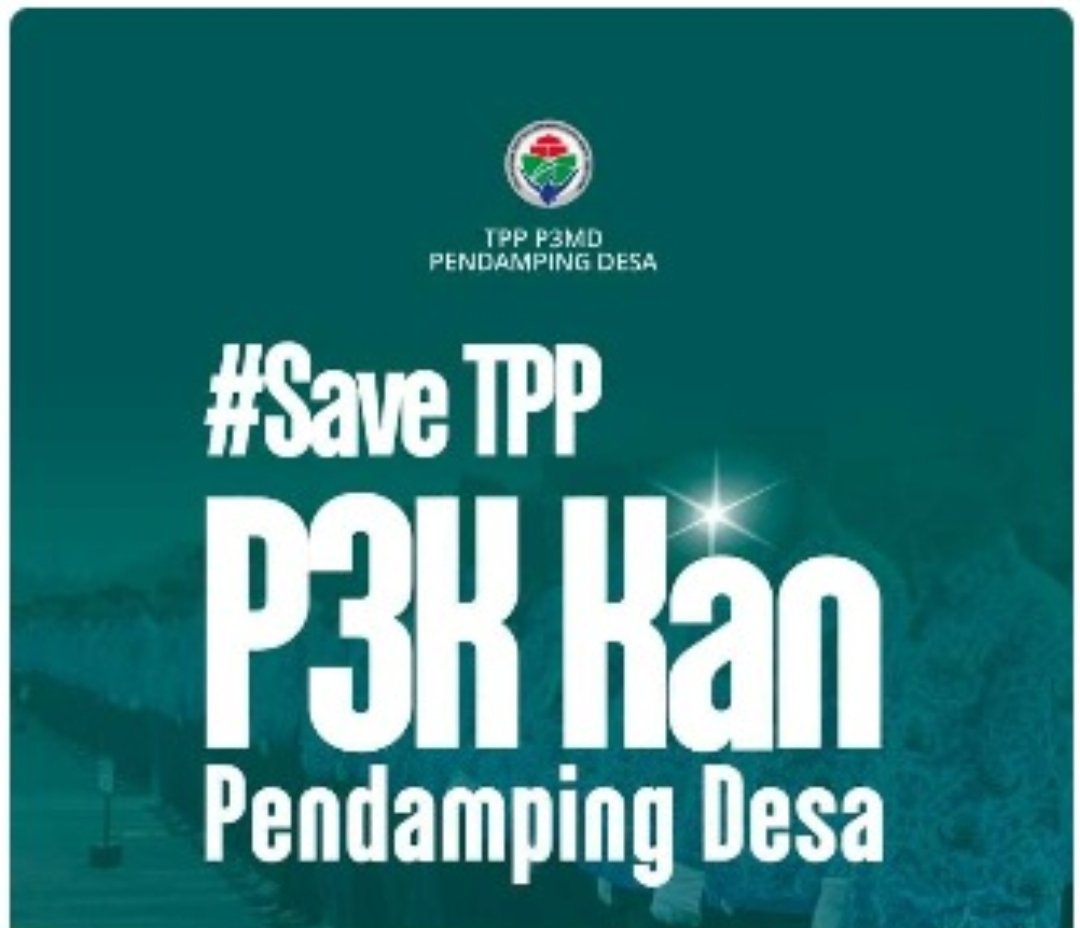 WijiatmokoP's tweet image. Semoga  TPP juga bisa segera di P3K 

#SaveTPP
#P3KKanPendampingDesa
#TPPBerhakSejahtera
#PendampingDesaP3K
#BapakMenteriDesa
#P3kKemendesaTPP

@prabowo
@YandriSusanto27
@ArizaPatria
@taufikmadjid71
@kemendespdt
@bpsdmkemendesa
@DesaPeNusantara
@tppkemendes