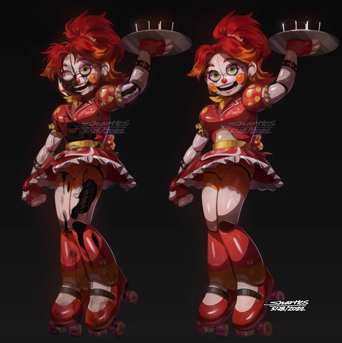 I made these fnaf glamrock designs that got around
